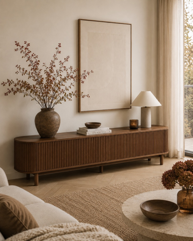 Mueble TV 'Myshult' 200x40cm - Nogal