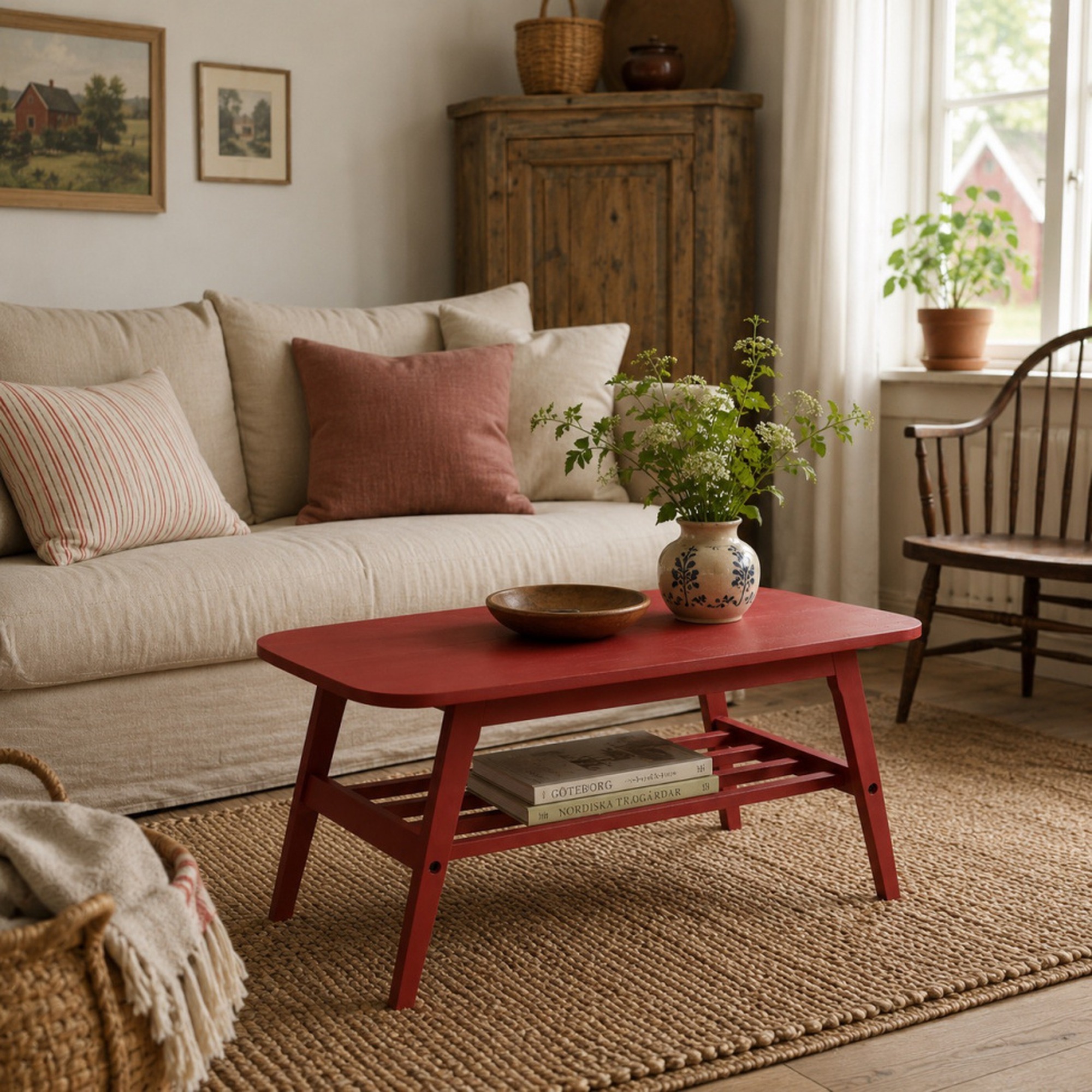 Mesa de centro 'Créme' - Rojo Falun